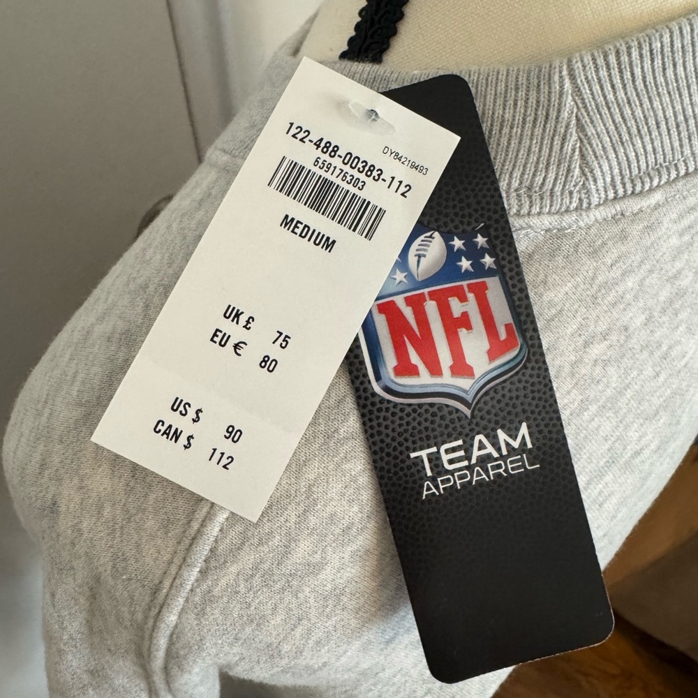 Abercrombie & Fitch X NFL Gray Crewneck Sweater with Super Bowl Graphic NY Giant - Picture 3 of 3